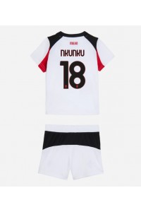 Fotbalové Dres AC Milan Christopher Nkunku #18 Dětské Venkovní Oblečení 2025-26 Krátký Rukáv (+ trenýrky)